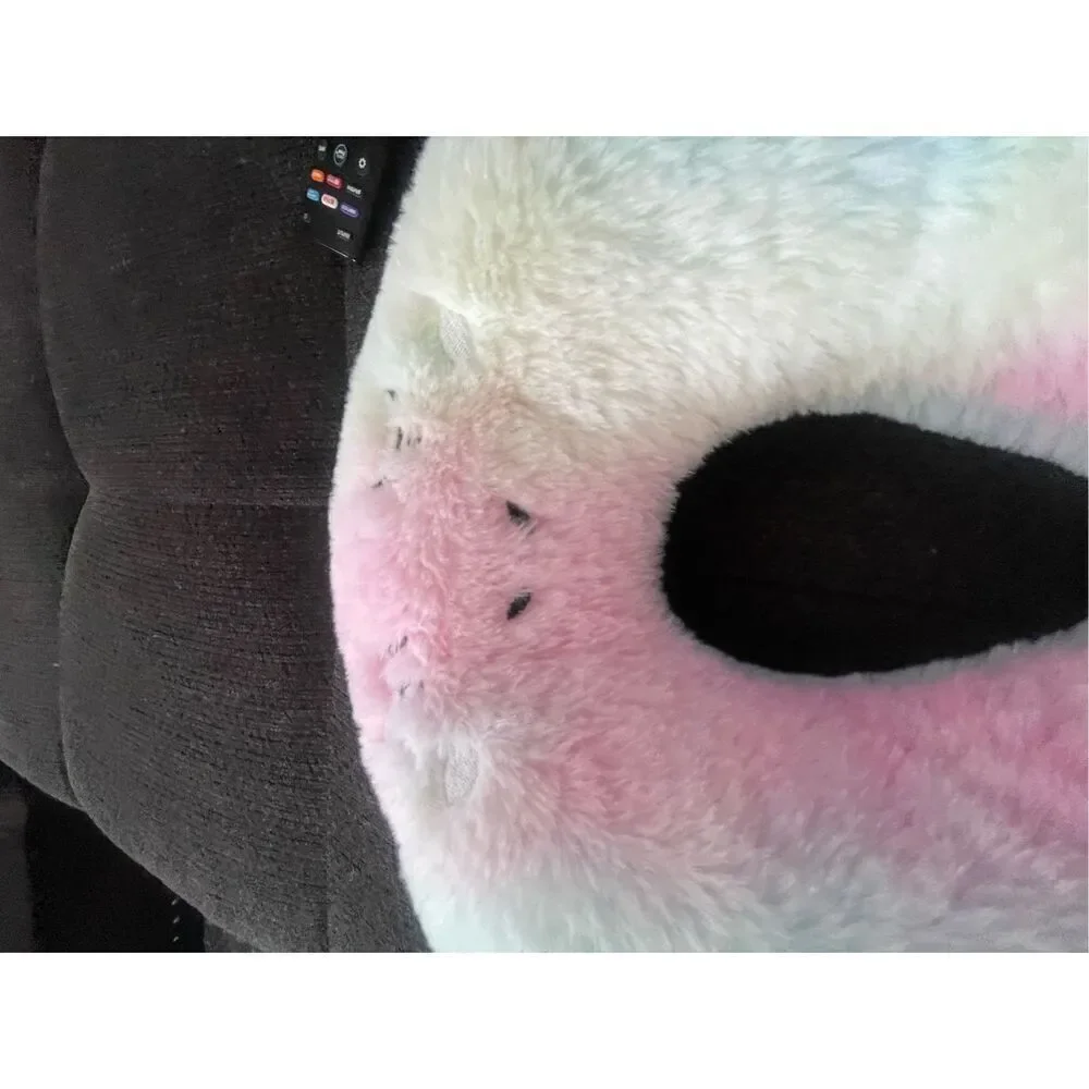Kids Multicolor Rainbow Travel Unicorn U-shaped Head Neck Support Pillow OS